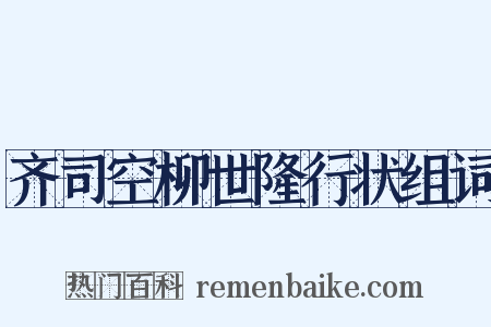 齐司空柳世隆行状组词是什么意思的图片